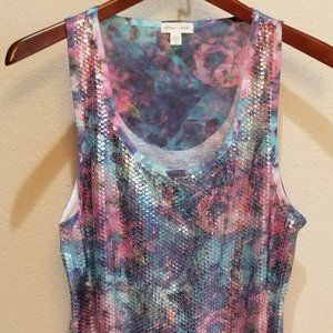 silence + noise Dressy Multi-Color Sequin Tank
